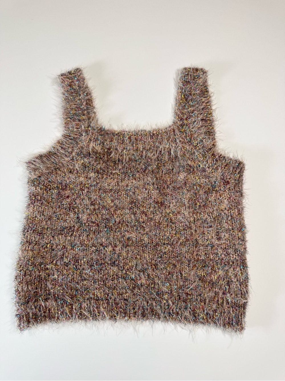 Forever 21 Metallic Multi-Color Fuzzy Crop Tank - Picture 3 of 12